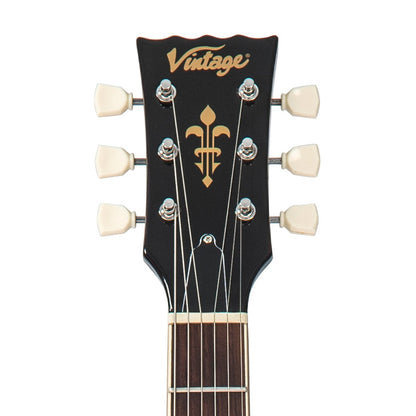 Flamed Purpleburst Vintage V100 ReIssued Electric Guitar with Bigsby