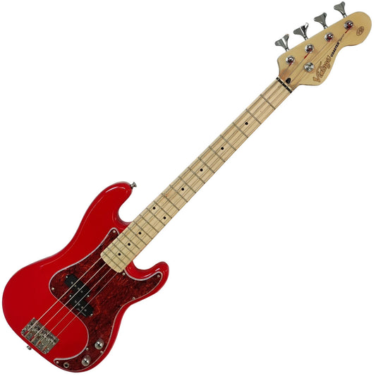 Gloss Red Vintage V30 Maple 7/8 Size Coaster Series Bass Guitar 