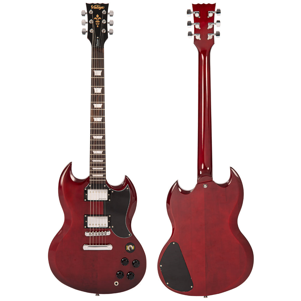Cherry Red Vintage V69 Coaster Series Electric Guitar Pack