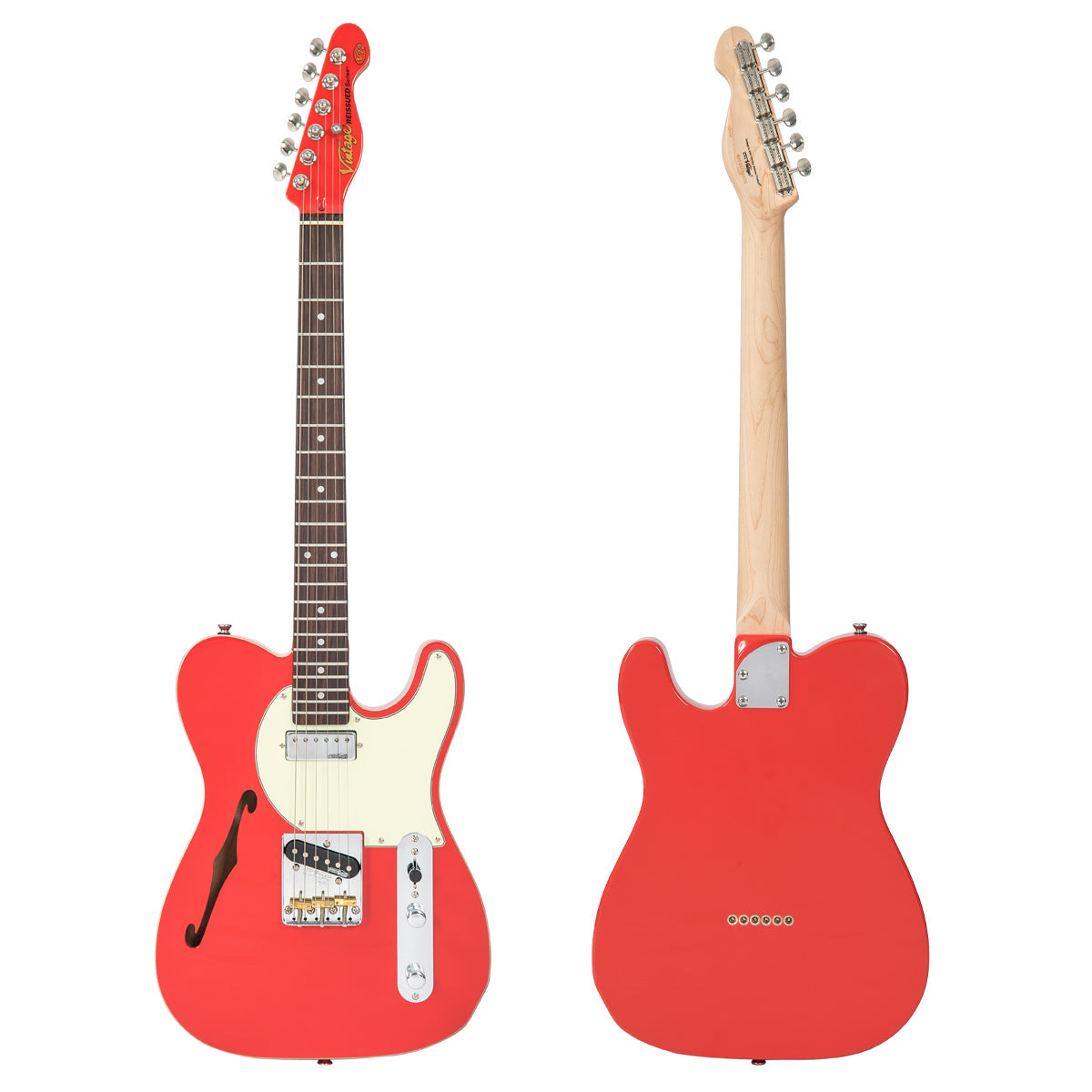 Firenza Red Vintage V72 ReIssued Electric Guitar