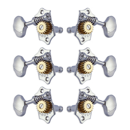 Grover STA-TITE Machineheads ~ 3+3 ~ Vertical ~ Chrome