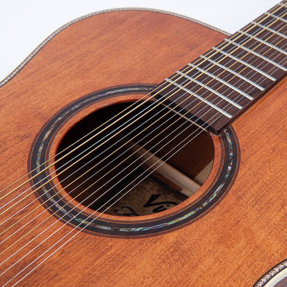 Aged Open Pore Vintage 'Fret Dancer' 12-String Electro-Acoustic Guitar