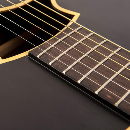 Satin Black Vintage 'Raven' Paul Brett Electro-Acoustic Guitar