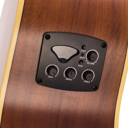 Satin Black Vintage 'Raven' Paul Brett Electro-Acoustic Guitar
