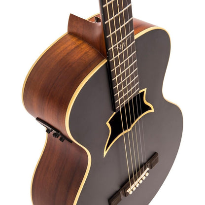 Satin Black Vintage 'Raven' Paul Brett Electro-Acoustic Guitar