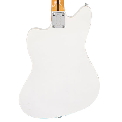 Metallic White Vintage REVO Series 'Surfmaster' Quad Electric Guitar